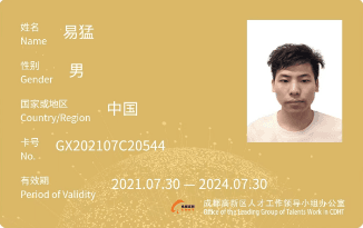Chengdu Golden Panda Talent (Class C) · Meng Yi